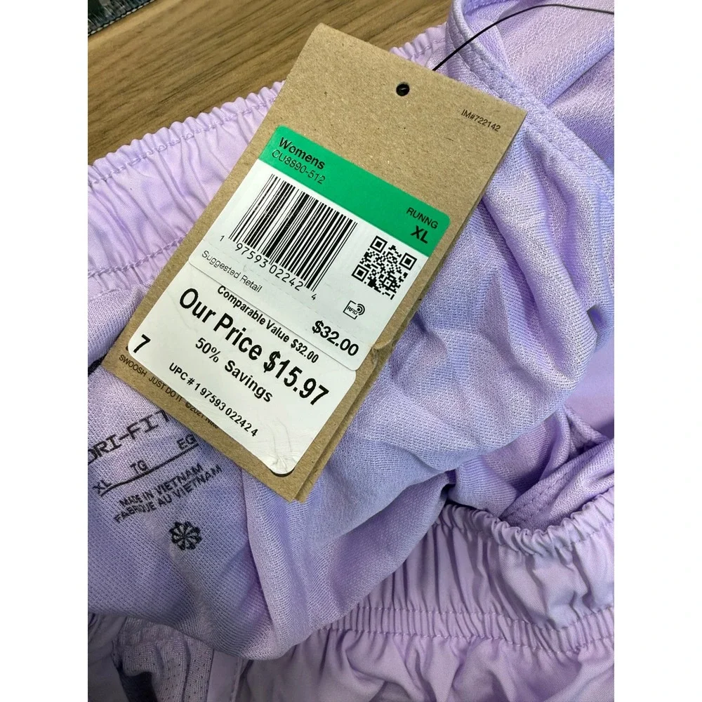 Nike Dri-FIT Tempo Running Shorts Purple Lilac XL CU8890-512 Womens